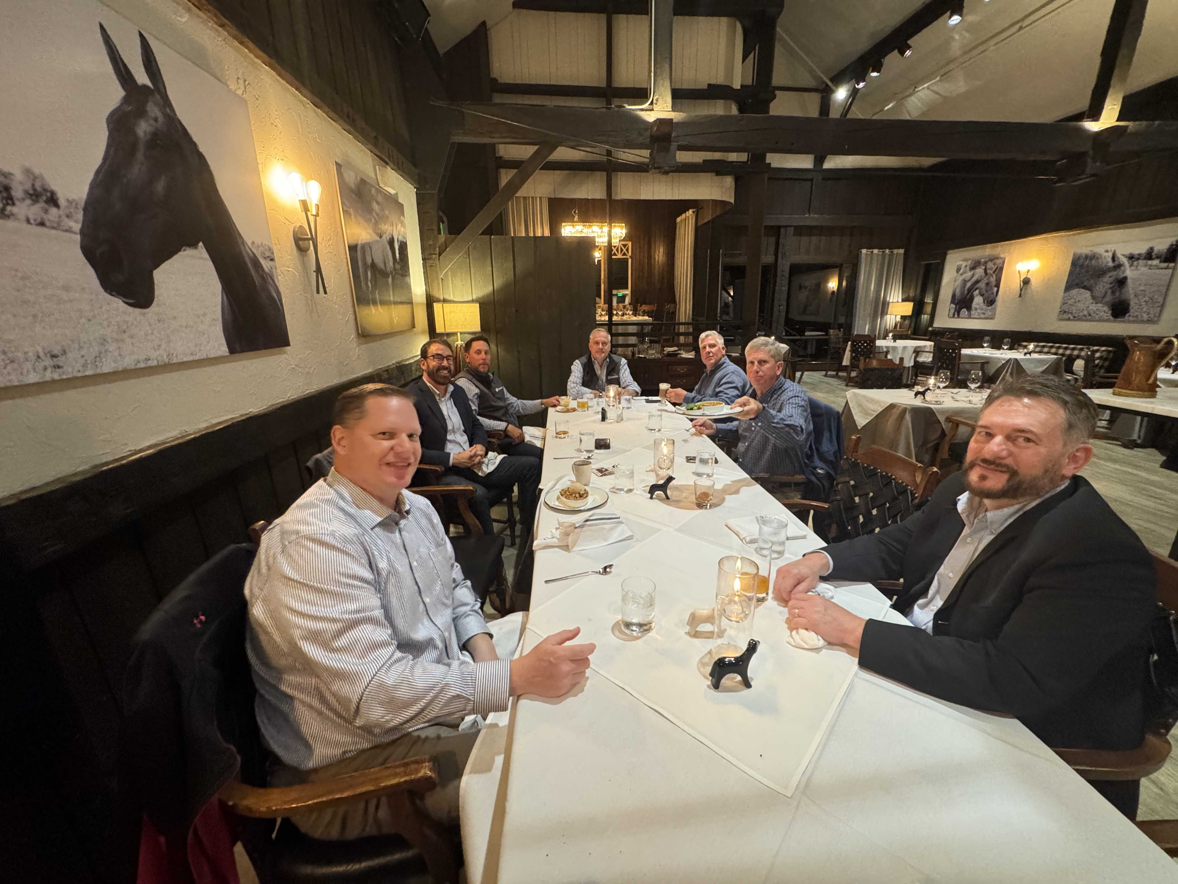 Ralston team members and distributor partners share dinner and conversation after the Distributor Advisory Board meeting.