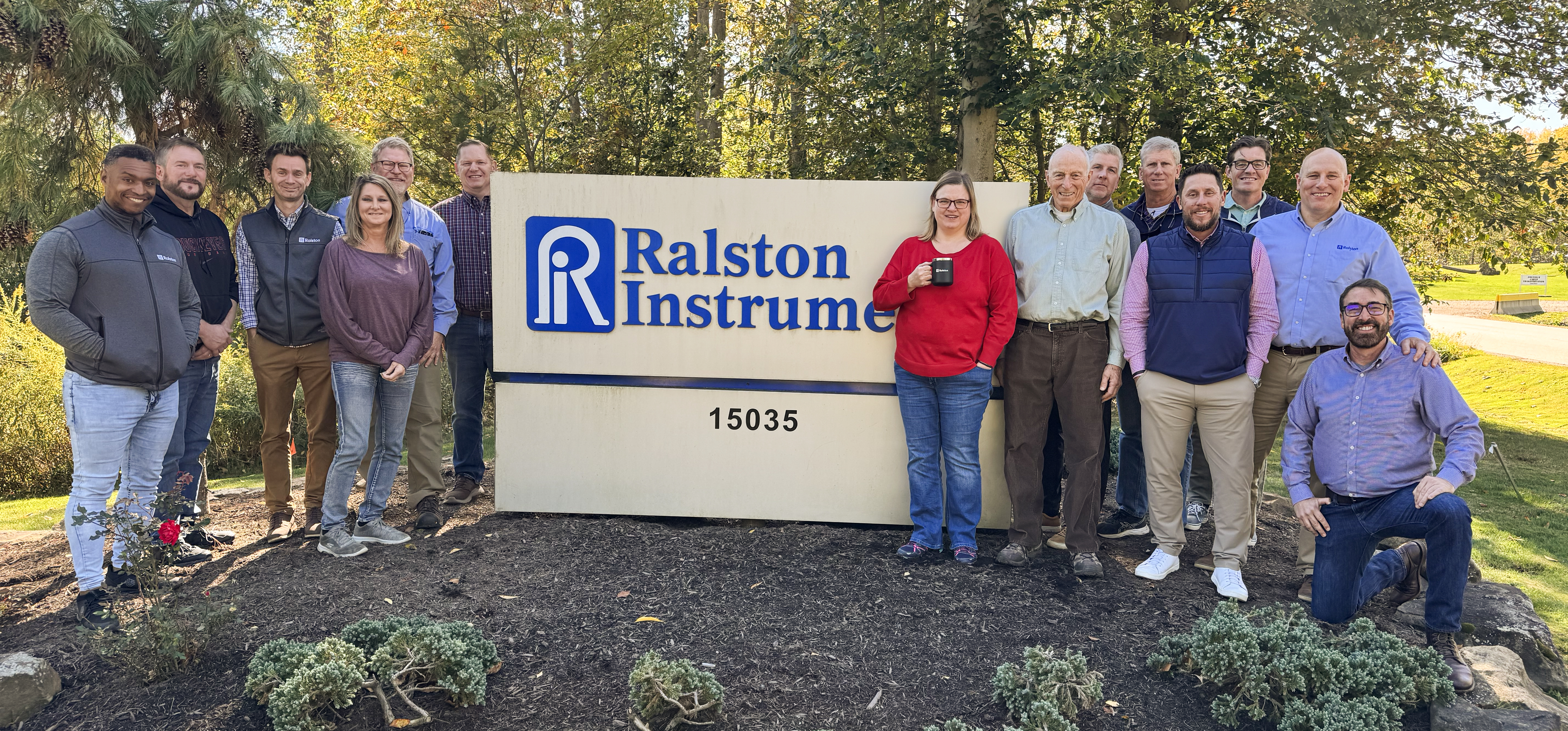 Distributor Advisory Board members and Ralston team gather for a group photo at Ralston Instruments headquarters in Ohio.