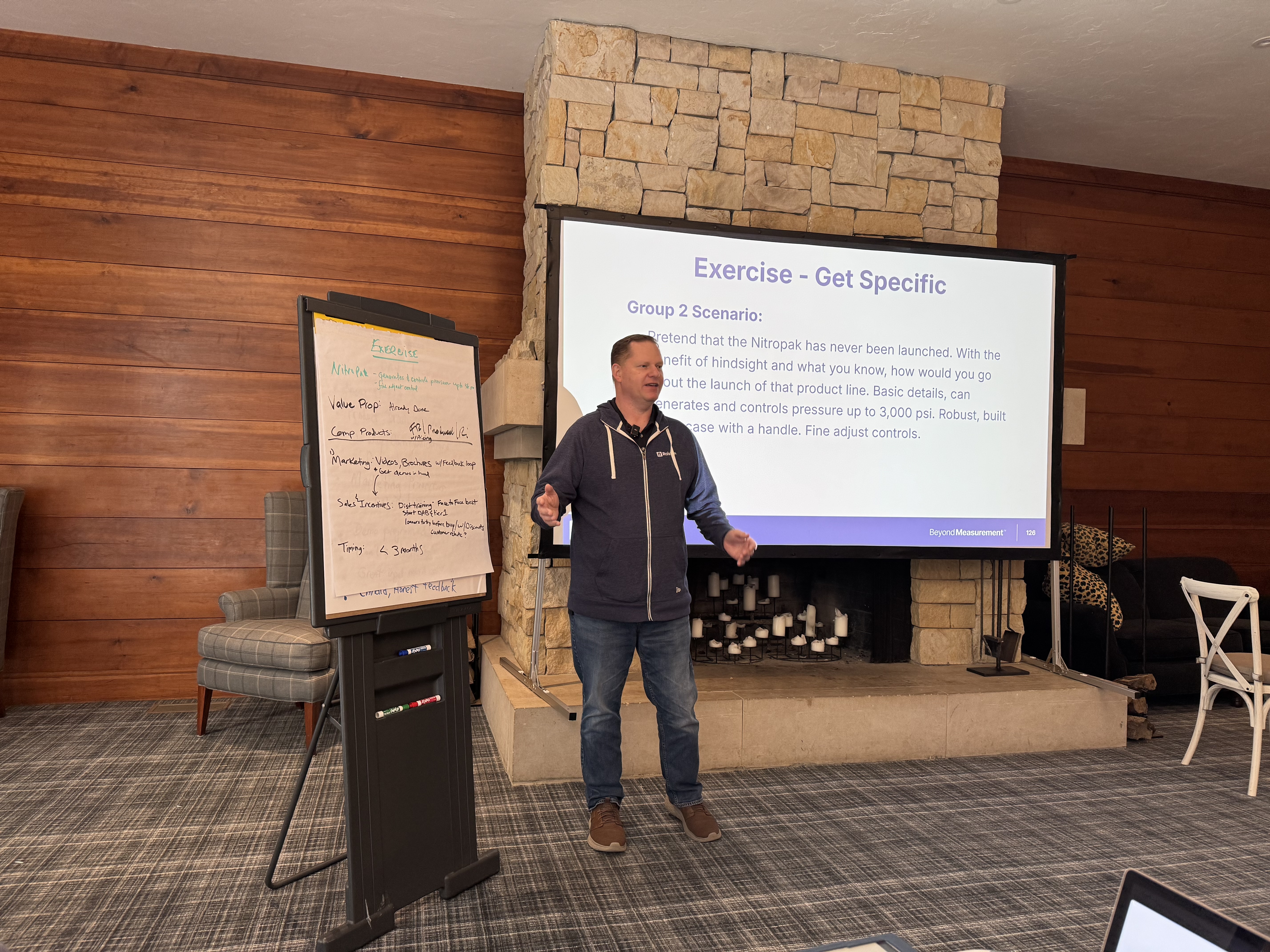 Ralston team member leads a discussion during the Distributor Advisory Board meeting.