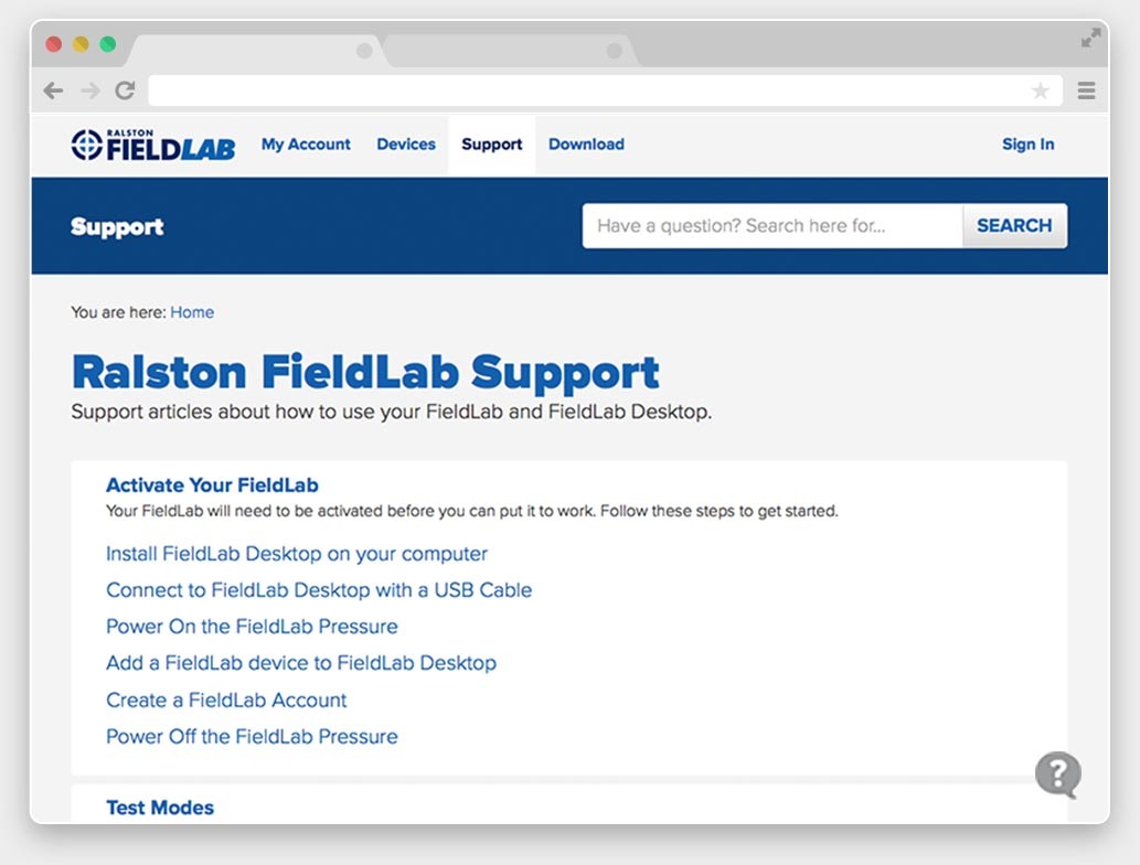 Ralston Fieldlab Support