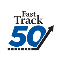Fast Track 50 logo, representing a regional award for business growth and leadership.